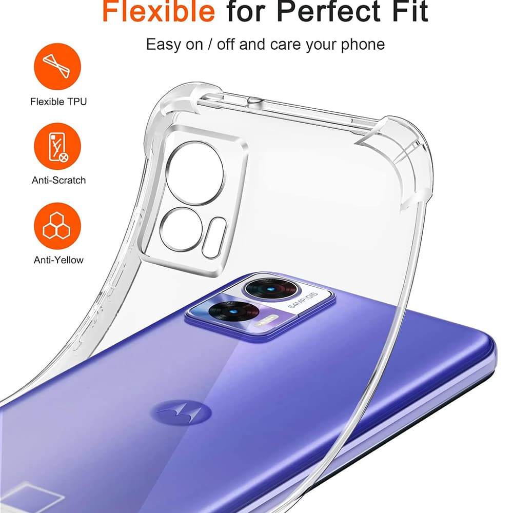 Techsuit Nárazuvzdorný Průhledný Silikon Motorola Edge 30 Neo - náhled 3