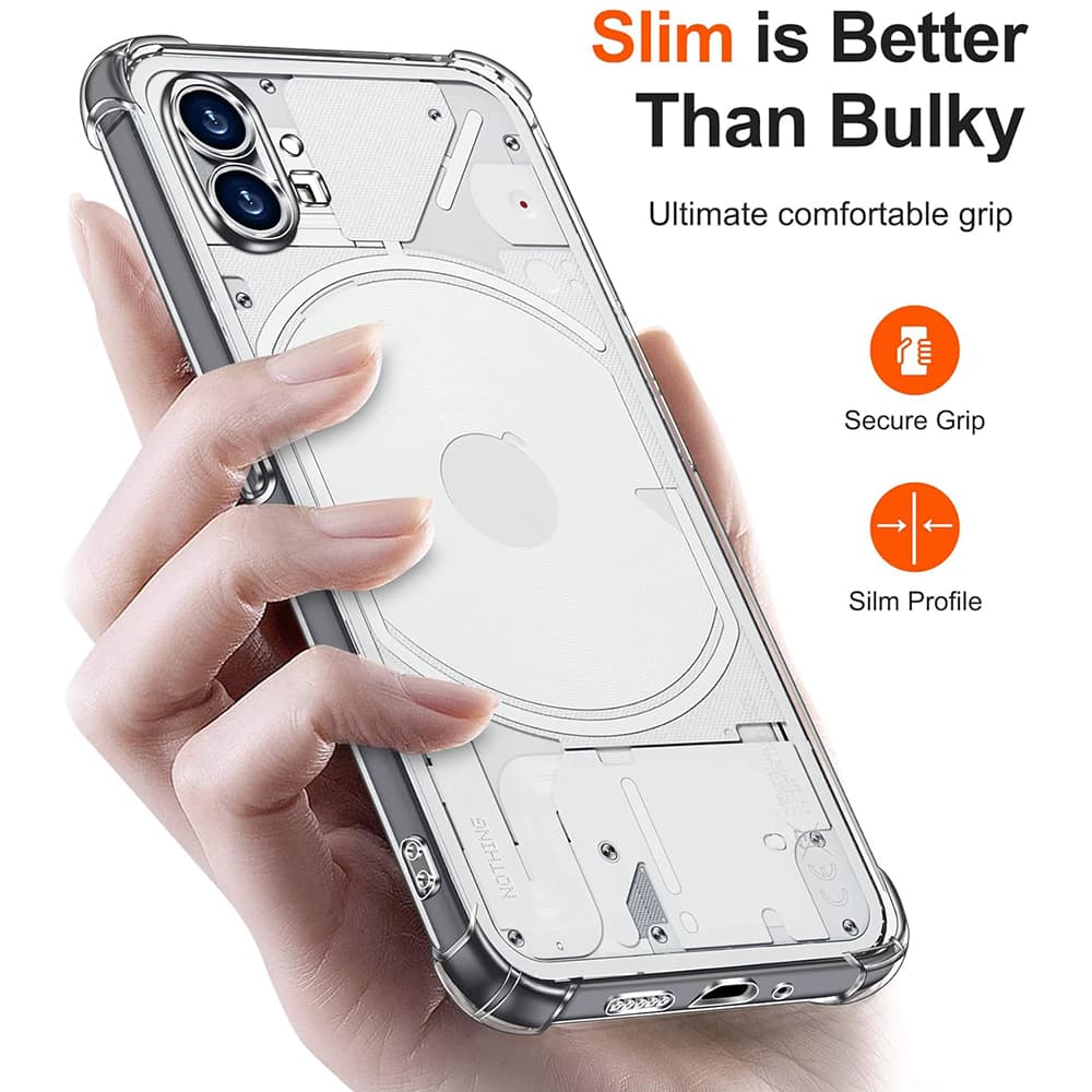 Techsuit Nárazuvzdorný průhledný silikon Nothing Phone (1) Clear - náhled 3