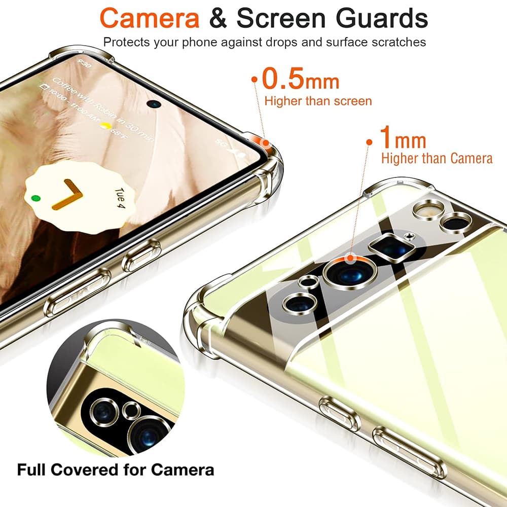 Techsuit Nárazuvzdorný Průhledný Silikon Google Pixel 8 Pro Clear - náhled 3