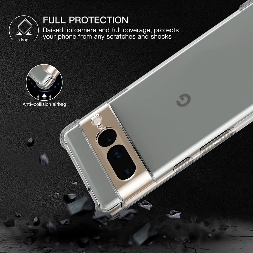 Techsuit Nárazuvzdorný Průhledný Silikon Google Pixel 7 Pro Clear - náhled 3