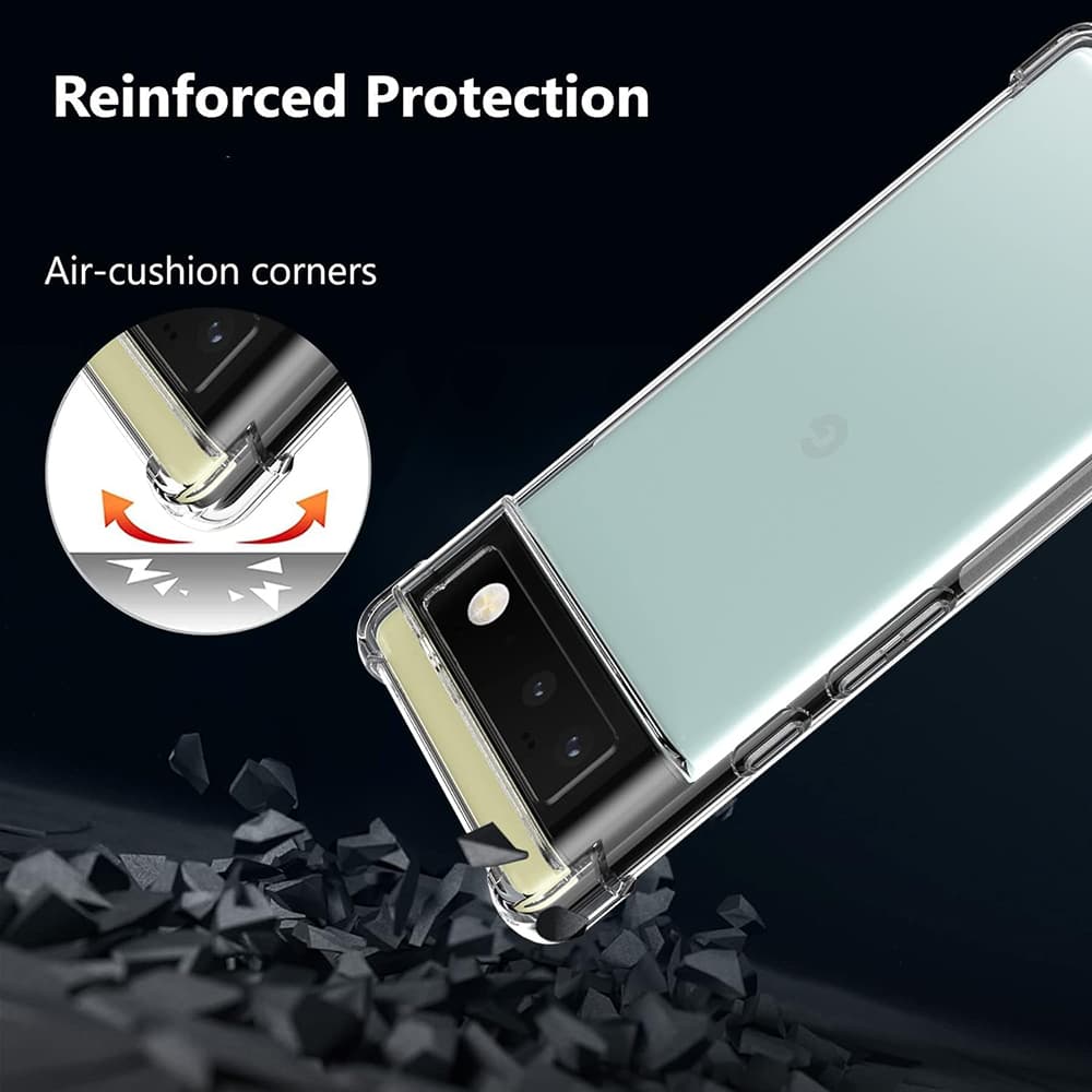 Techsuit Nárazuvzdorný Průhledný Silikon Google Pixel 6 Pro Clear - náhled 3
