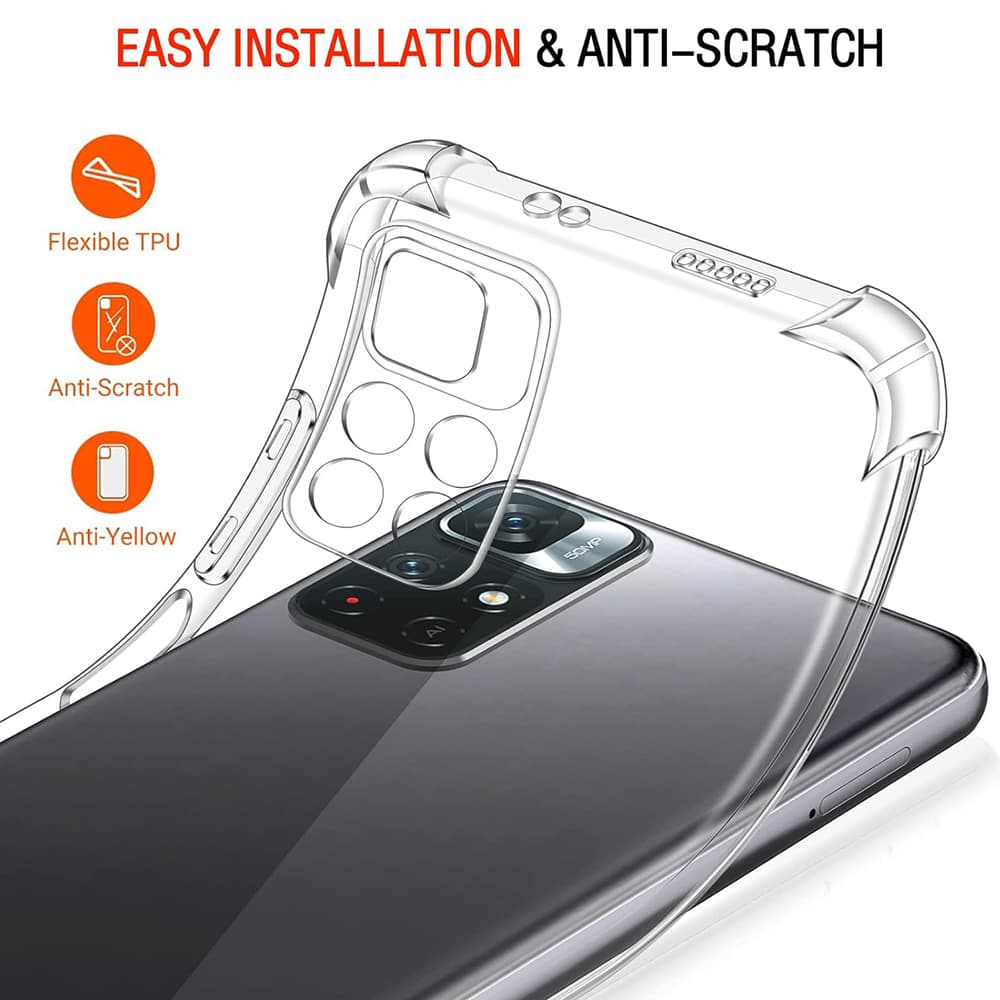 Techsuit Nárazuvzdorný silikon Xiaomi Redmi Note 11 Note 11S Průhledný - náhled 3