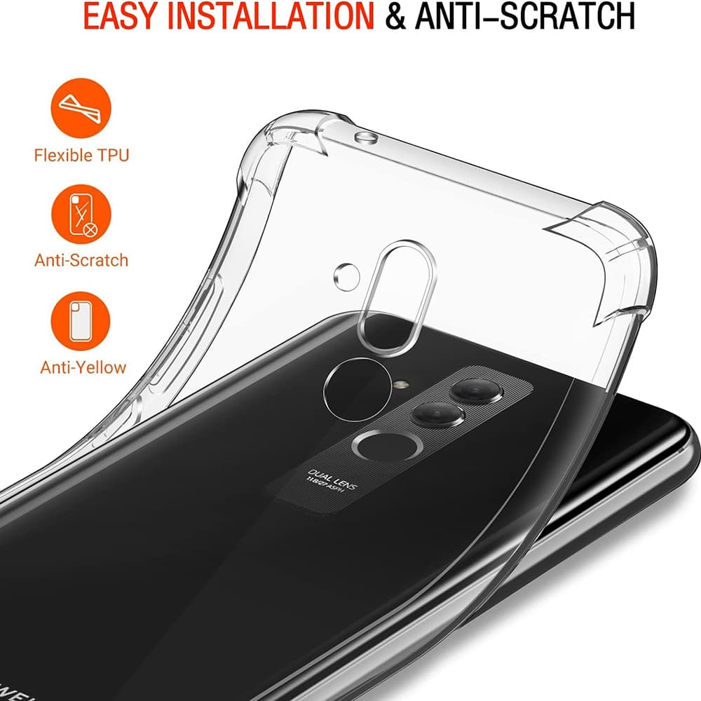 Techsuit Nárazuvzdorný Průhledný Silikon Huawei Mate 20 Lite Clear - náhled 3