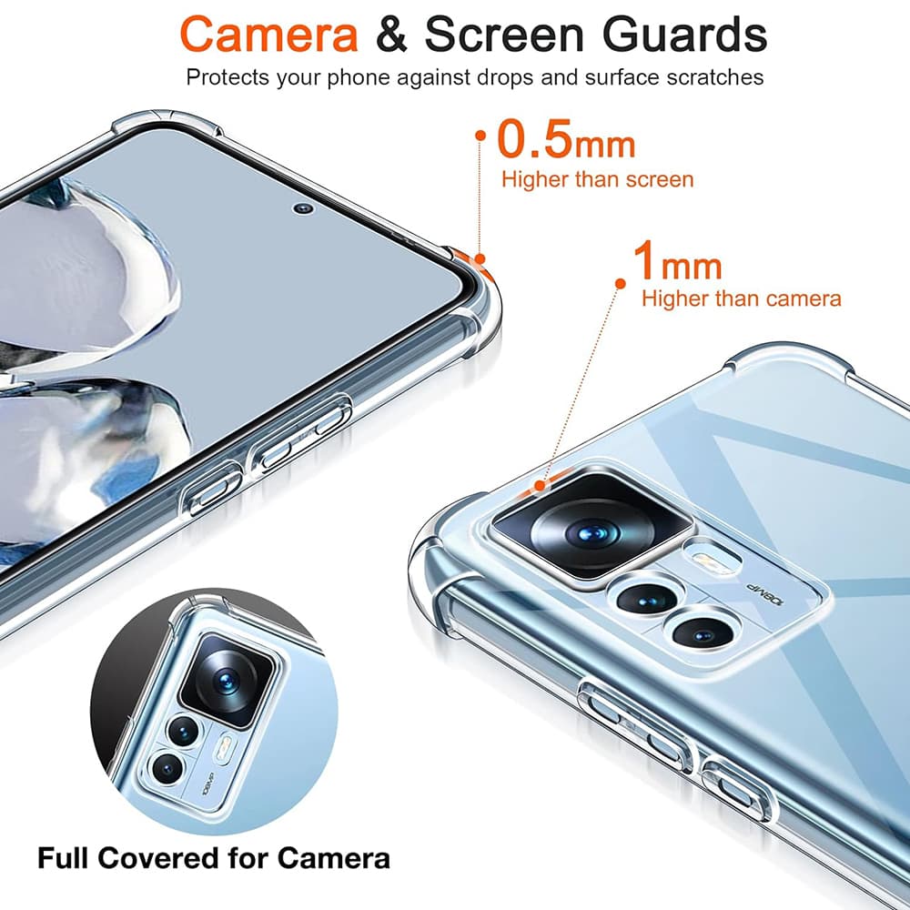Techsuit Nárazuvzdorný Čirý Silikon Xiaomi 12T 12T Pro Clear - náhled 3