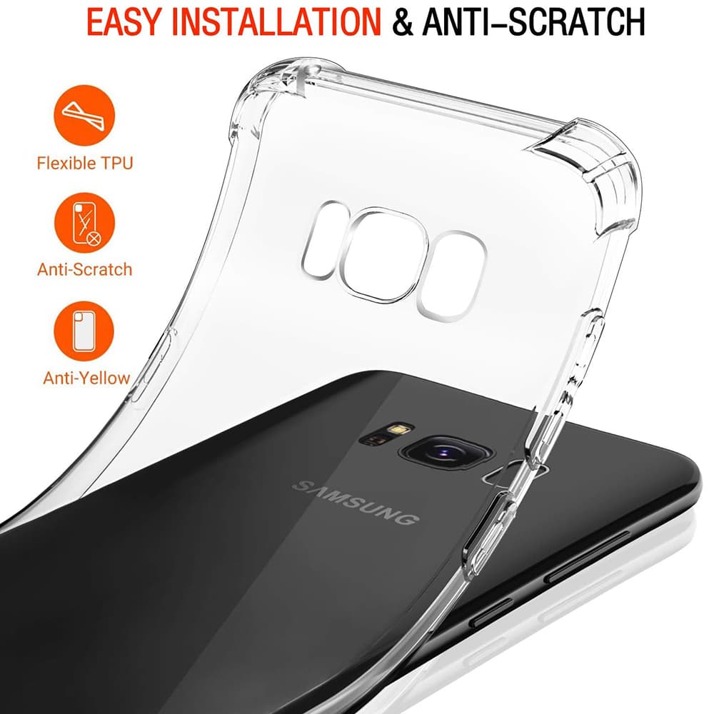 Techsuit Nárazuvzdorný Silikon Samsung Galaxy S8 Plus Clear - náhled 3