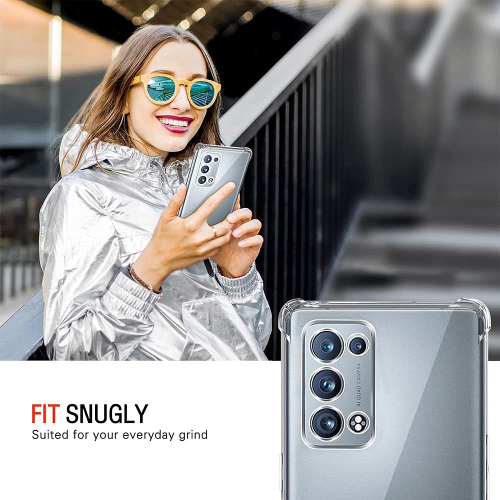 Techsuit Nárazuvzdorný Kryt Oppo Reno6 Pro 5G (Snapdragon) Průhledný - náhled 3