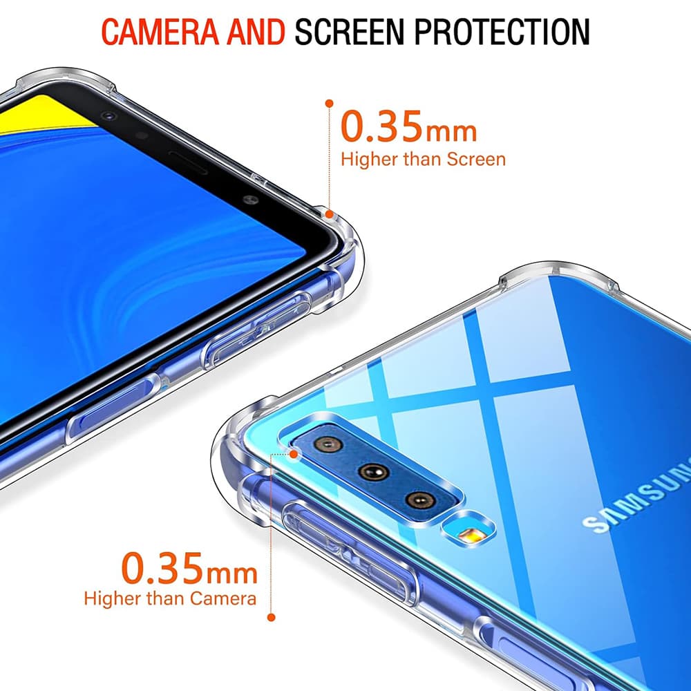 Techsuit Nárazuvzdorný Čirý Silikon Samsung Galaxy A7 2018 Clear - náhled 3