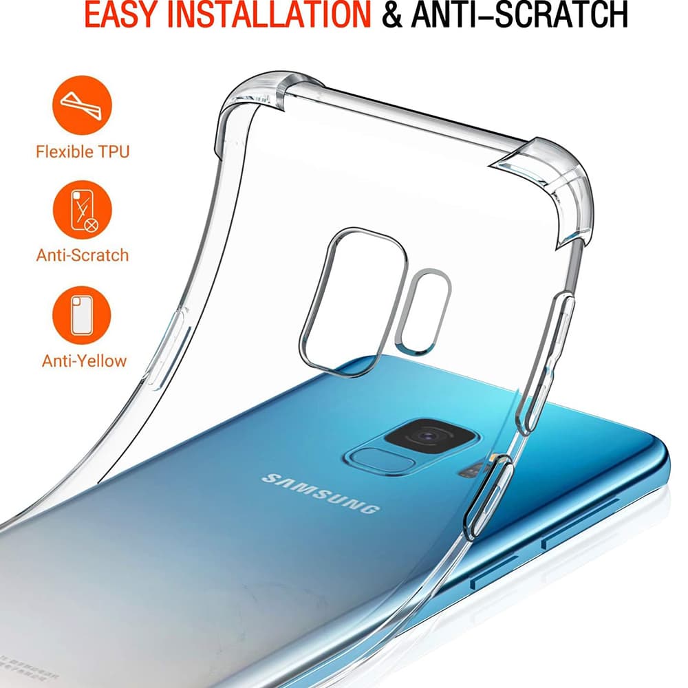 Techsuit Nárazuvzdorný Průhledný Silikon Samsung Galaxy S9 Clear - náhled 3