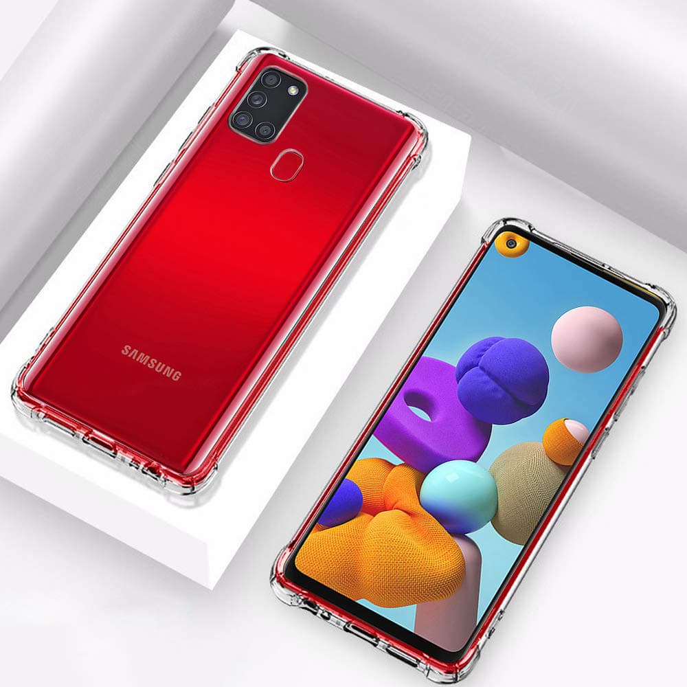 Techsuit Nárazuvzdorný Průhledný Silikon Samsung Galaxy A21s Clear - náhled 3
