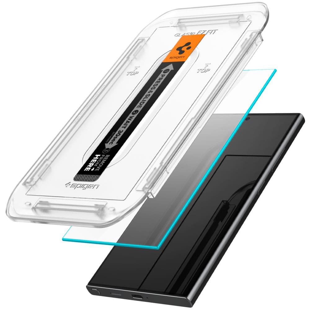 Spigen Glas.tR EZ-FIT 2 kusy Samsung Galaxy S24 Ultra Čiré - náhled 3