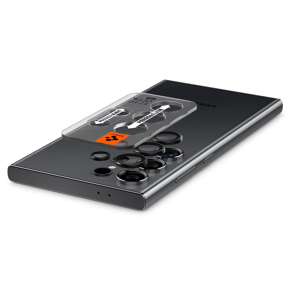 Spigen Optik.tR EZ Fit Pro Sklo kamery Samsung S24 Ultra Černá 2ks - náhled 3