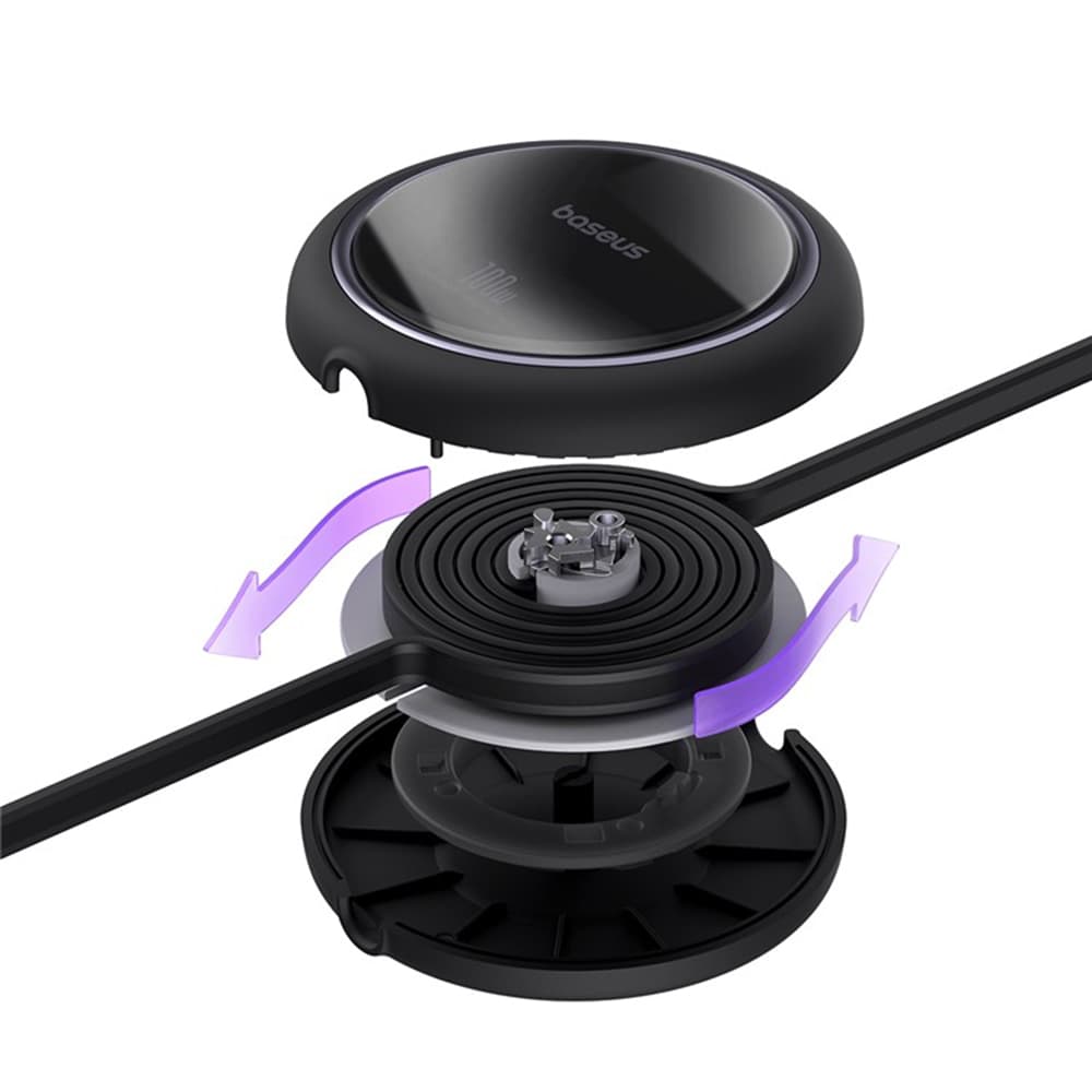 Zatahovací Kabel Baseus Free2Draw Mini (100W / 1m) černý - náhled 3
