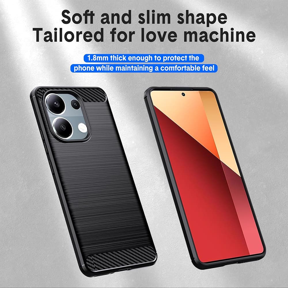 Techsuit Karbon Silikon Xiaomi Redmi Note 13 Pro 4G Poco M6 Pro 4G Black - náhled 3