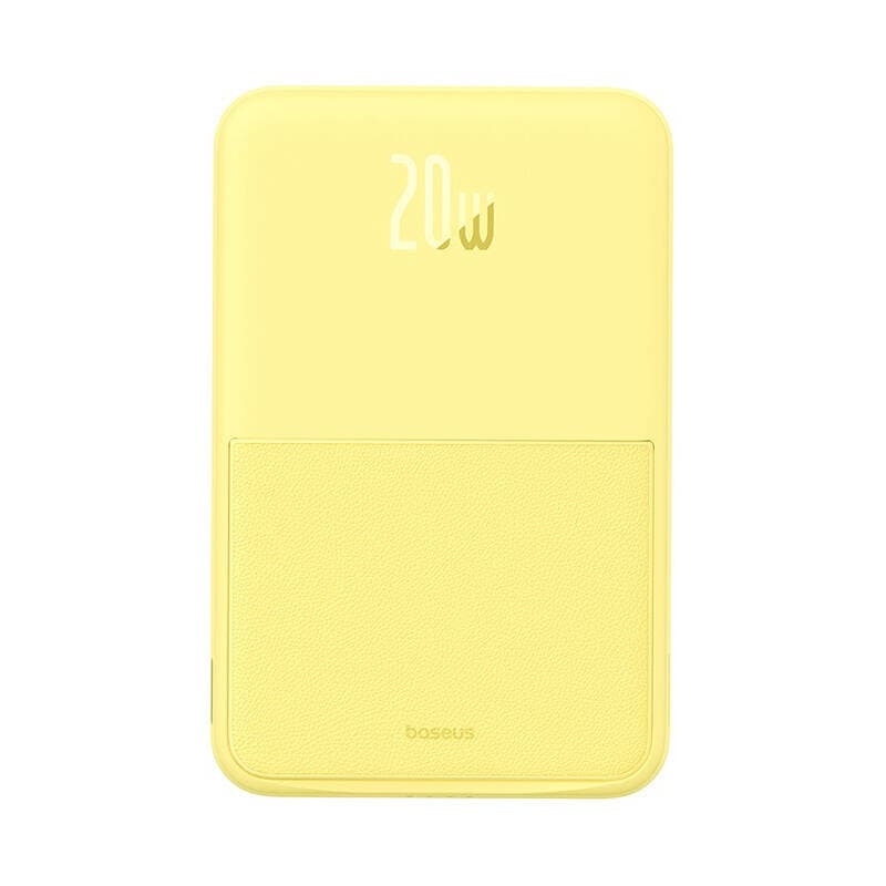 Baseus Power Bank MagPro Magnetic USB-C 5000mAh 20W MagSafe kabel Type-C 3A 30cm žlutá - náhled 3