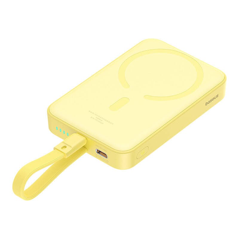 Baseus Power Bank Magnetic Mini MagSafe USB-C 10000mAh 20W žlutá - náhled 3
