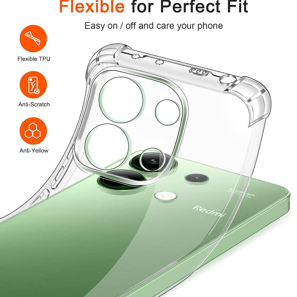 Techsuit nárazuvzdorný průhledný silikon Xiaomi Redmi Note 13 4G - náhled 3