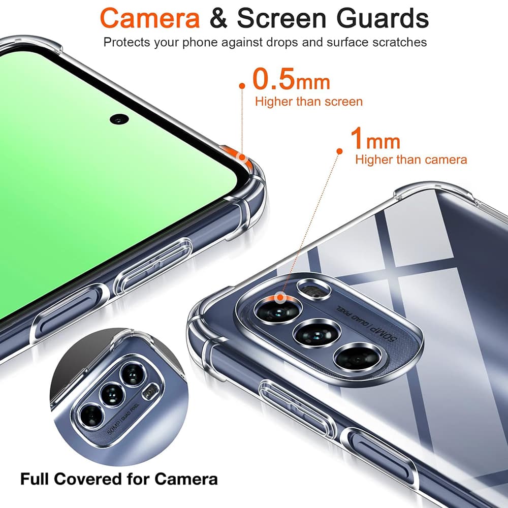 Techsuit Nárazuvzdorný silikon Motorola Moto G31 Moto G41 Čirý - náhled 3