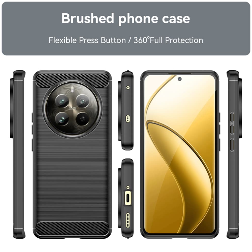 Techsuit Karbon Silikon Realme 12 Pro 12 Pro+ Černý - náhled 3
