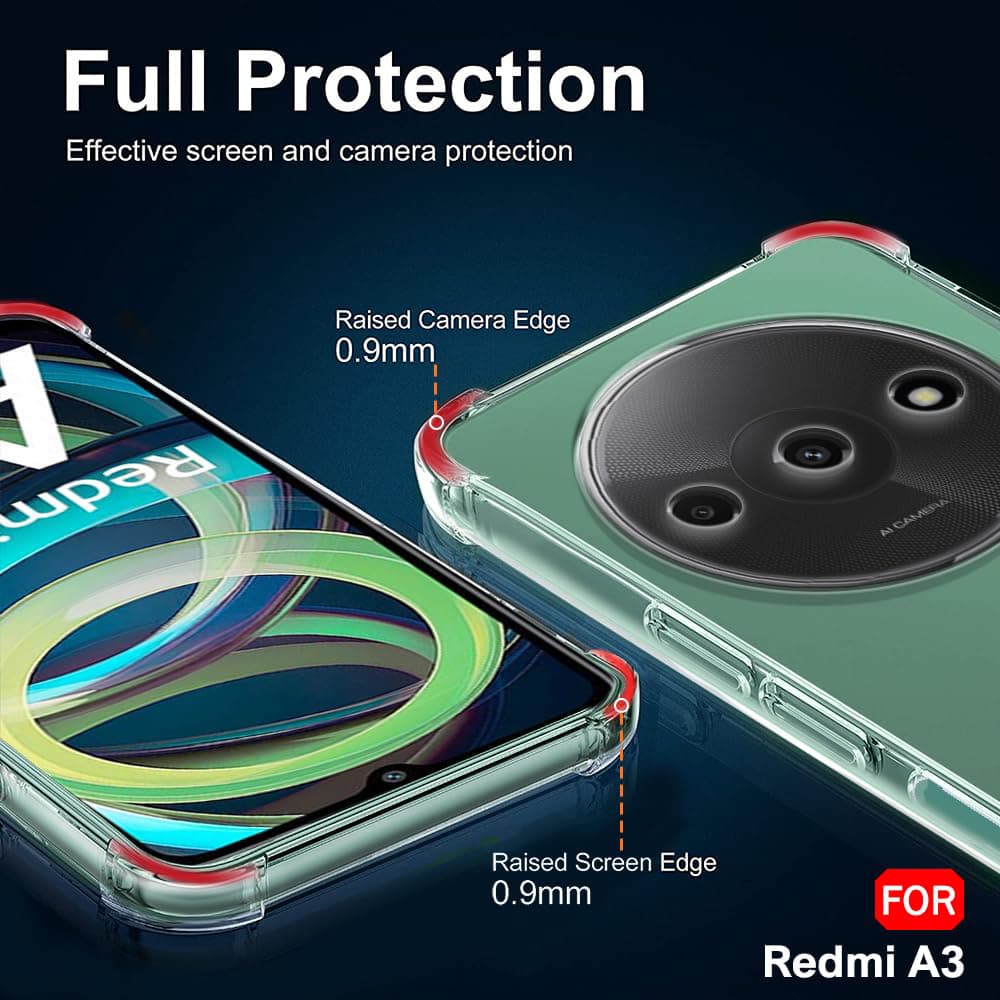 Techsuit Nárazuvzdorný Průhledný Silikon Xiaomi Redmi A3 Redmi A3x - náhled 3