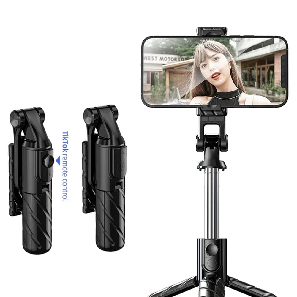 Techsuit Mini Selfie Tyč K03 Bluetooth Skládací 70cm Černá - náhled 3