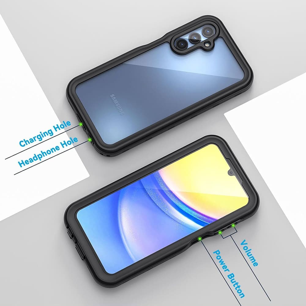 ShellBox Vodotěsné pouzdro IP68 Samsung Galaxy A15 4G A15 5G Black - náhled 3
