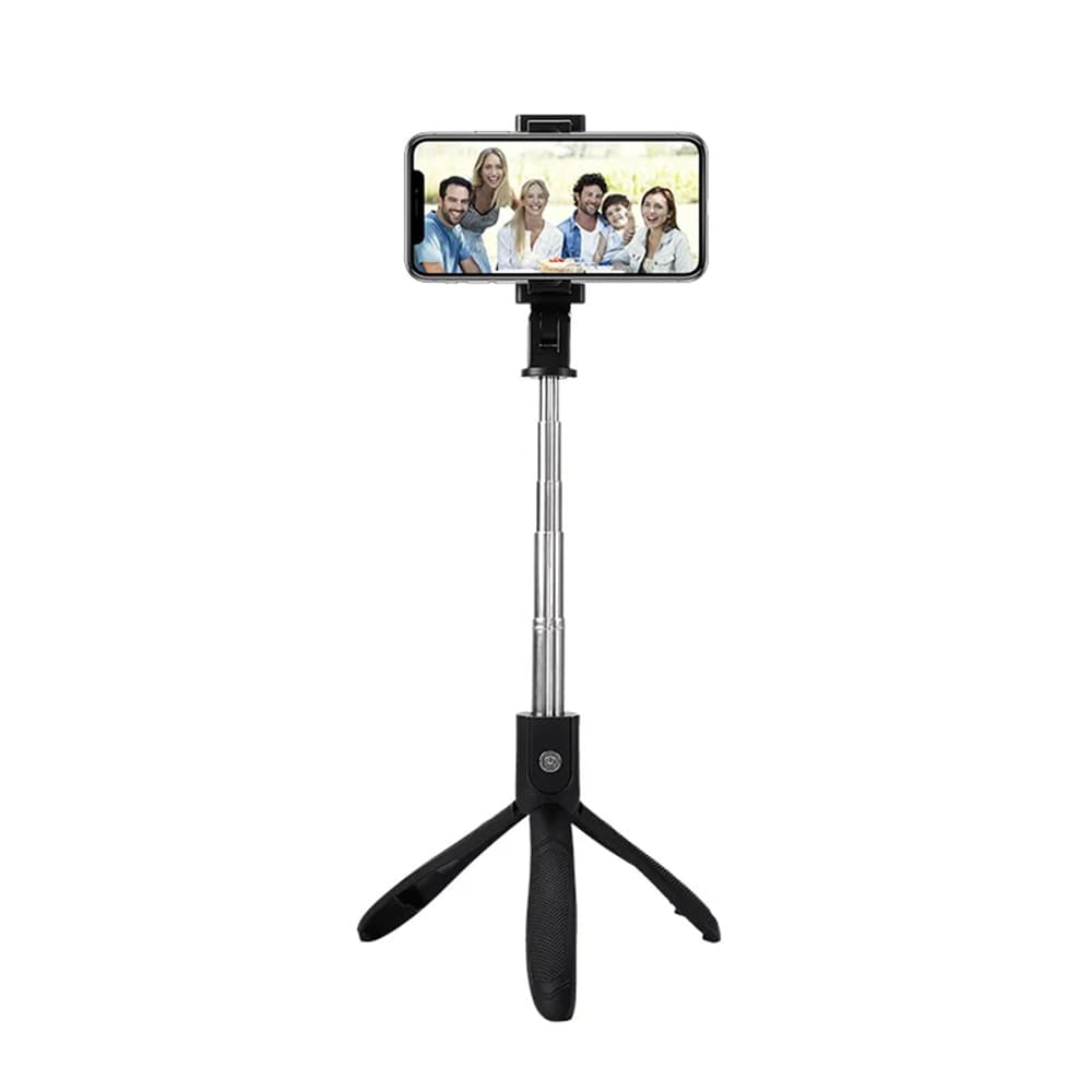 Techsuit Selfie tyč K06 Bluetooth 360° 70cm Černá - náhled 3