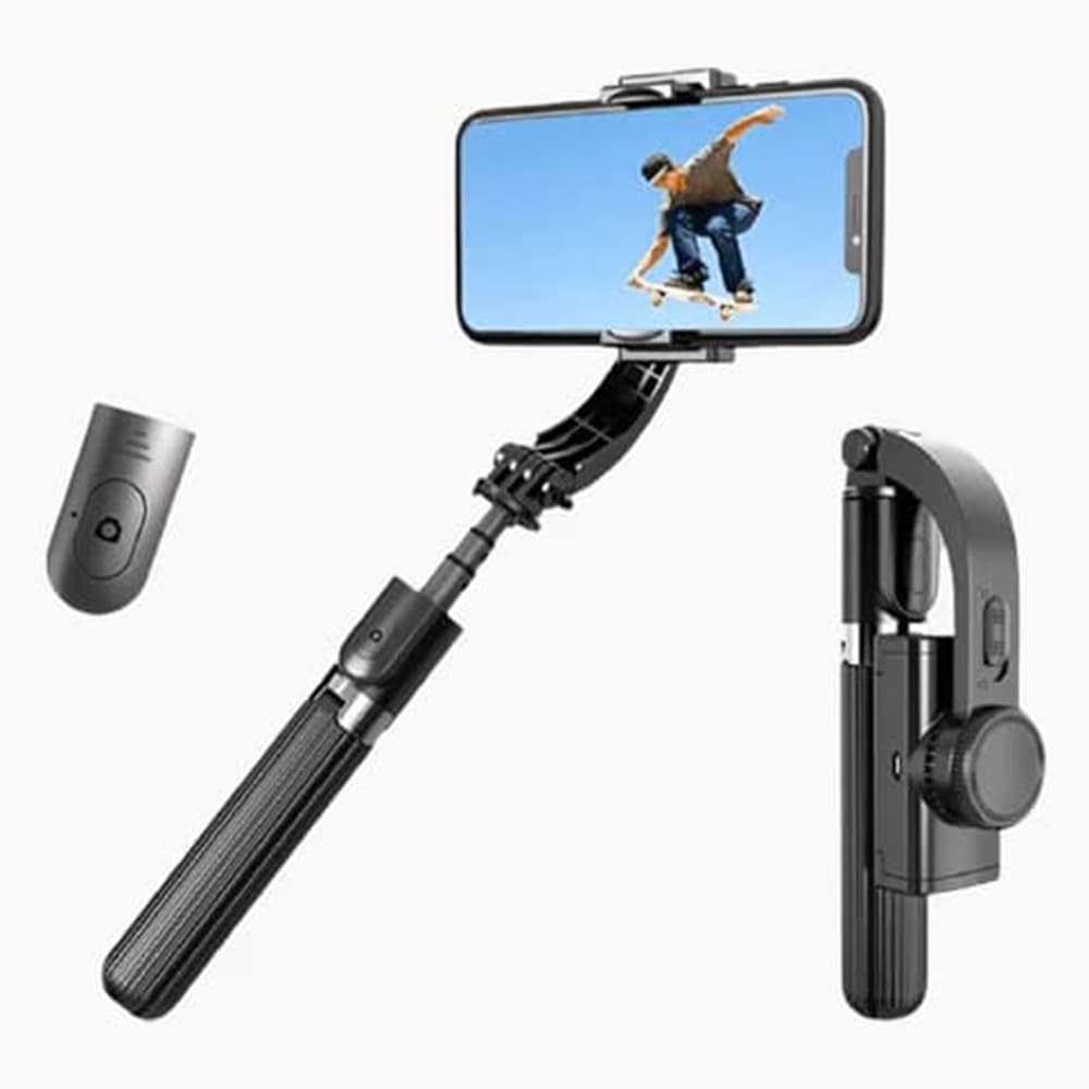 Techsuit L08 Selfie tyč Gimbal stativ Bluetooth 360 86cm Černá - náhled 3