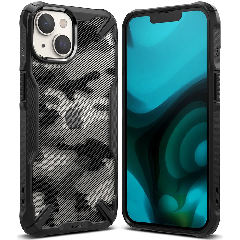 Ringke Fusion X Design iPhone 14 Plus Černá Camo - náhled 3