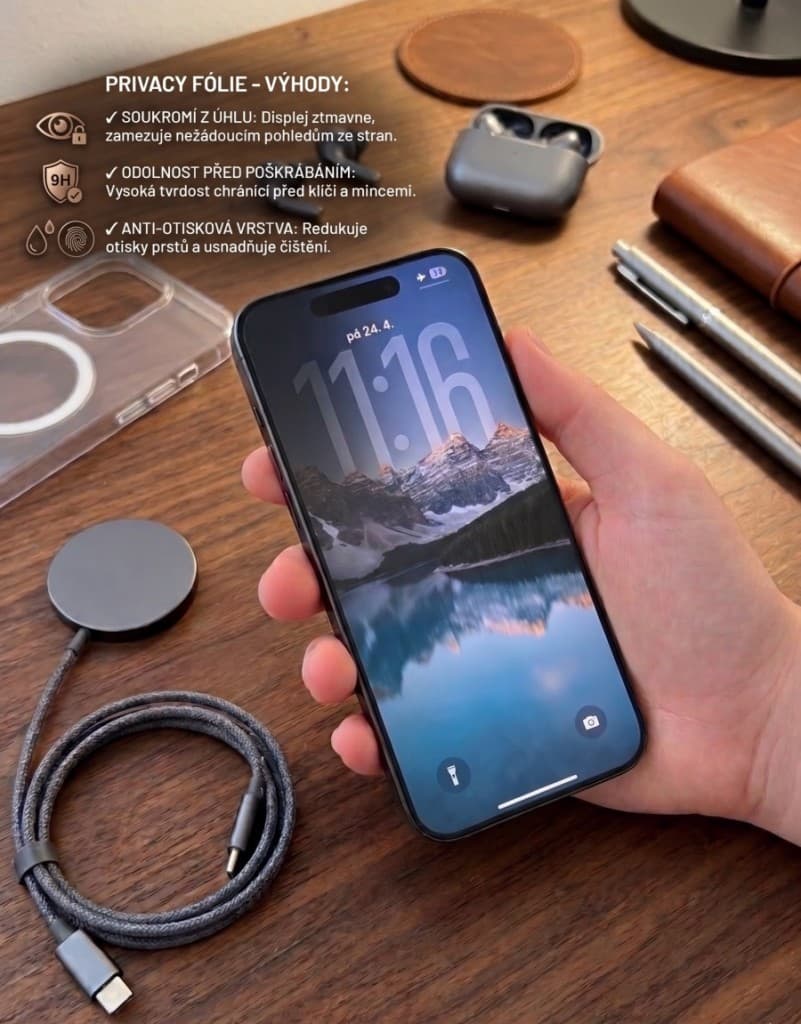 Ochranná fólie HD Ultra Matte Privacy pro Honor Magic8 Lite 5G - náhled 4