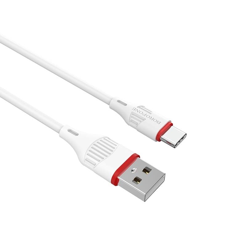 Kabel Borofone BX17 Enjoy - USB na typ C - 3A 1 metr bílý - náhled 3