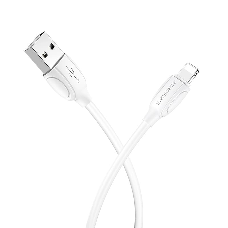 Datový kabel Borofone BX19 Benefit - USB na Lightning - 2,4A 1 metr bílý - náhled 3