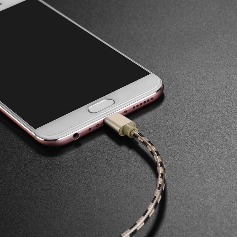 Proudový kabel Borofone BX24 - USB na Micro USB - 2,4A 1 metr zlatý - náhled 3