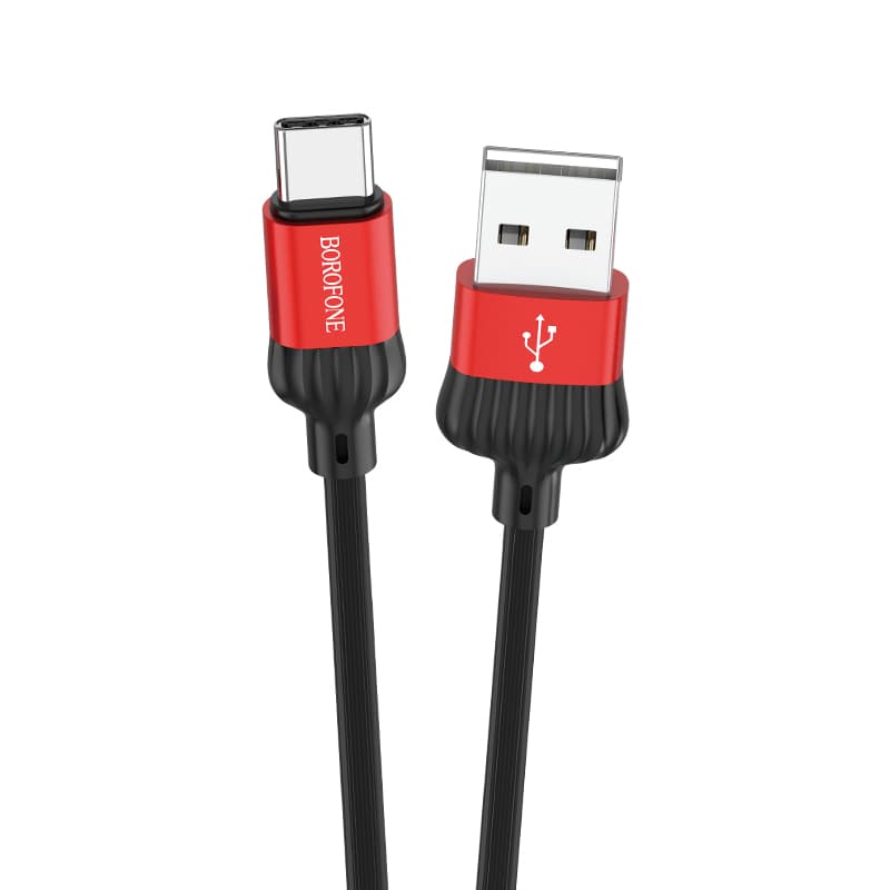 Borofone kabel BX28 Dignity - USB na Typ C - 2,4A 1 metr červený - náhled 3