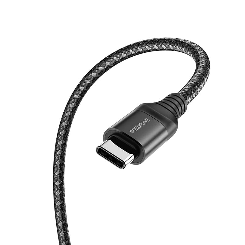 Kabel Borofone BX56 Delightful - USB na typ C - 3A 1 metr černý - náhled 3