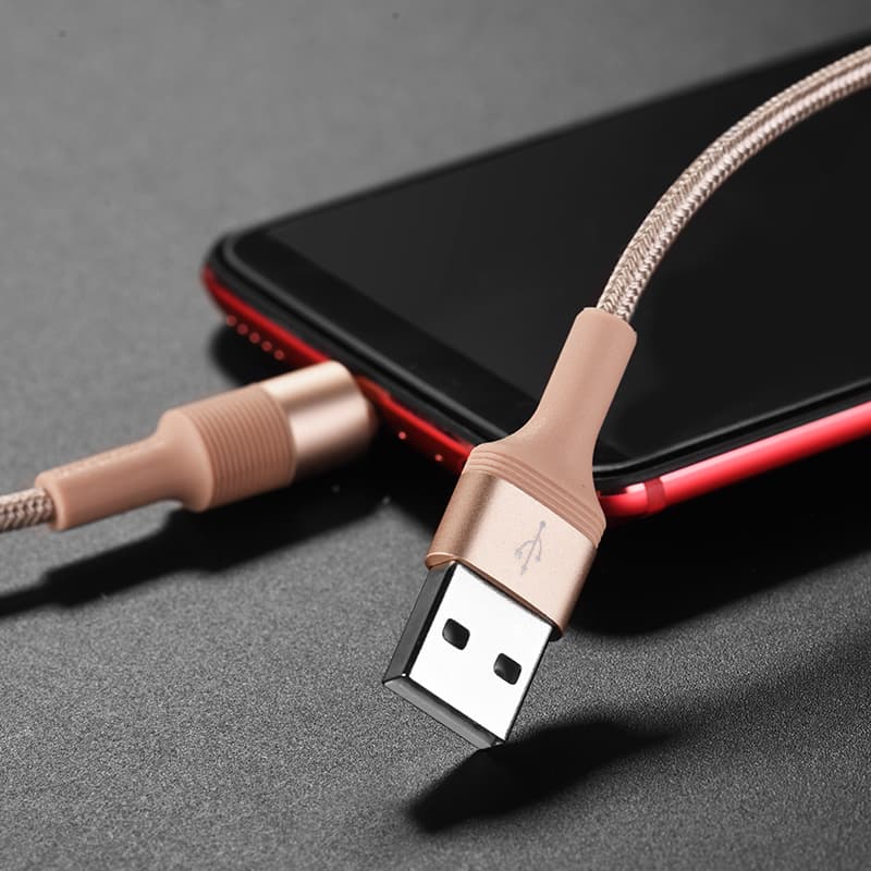 Borofone kabel BX21 Outstanding - USB na Micro USB - 2,4A 1 metr zlatý - náhled 3