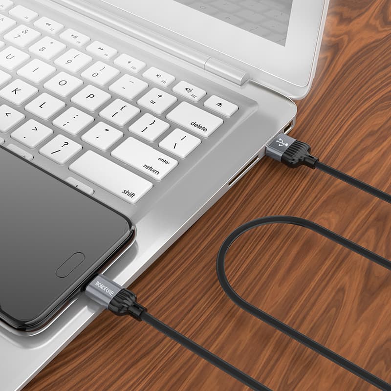 Borofone kabel BX28 Dignity - USB na Micro USB - 2,4A 1 metr šedý - náhled 3