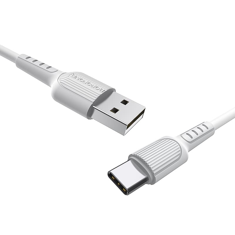 Kabel Borofone BX16 Easy - USB na typ C - 2A 1 metr bílý - náhled 3