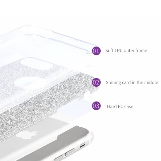 Kryt pro IPHONE 13 PRO MAX třpytivý stříbrný - náhled 3