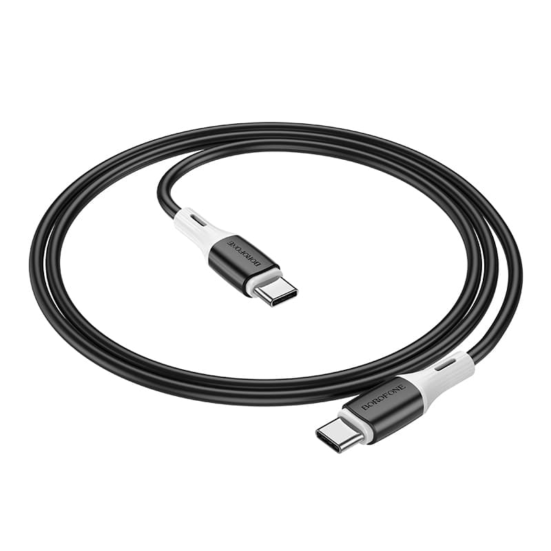 Borofone kabel BX79 - Typ C na Typ C - 60W 3A 1 metr černý - náhled 3