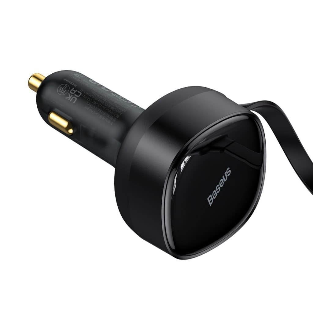 Rychlonabíječka Baseus Enjoyment (CGTX000001) 2v1 vysouvací USB-C + Lightning 30W černá - náhled 3