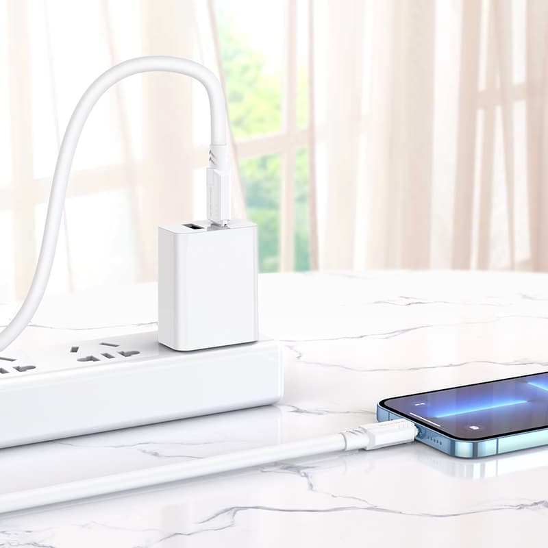 Kabel Borofone BX81 Goodway - Type C to Lightning - PD 20W 1 metr bílý - náhled 3