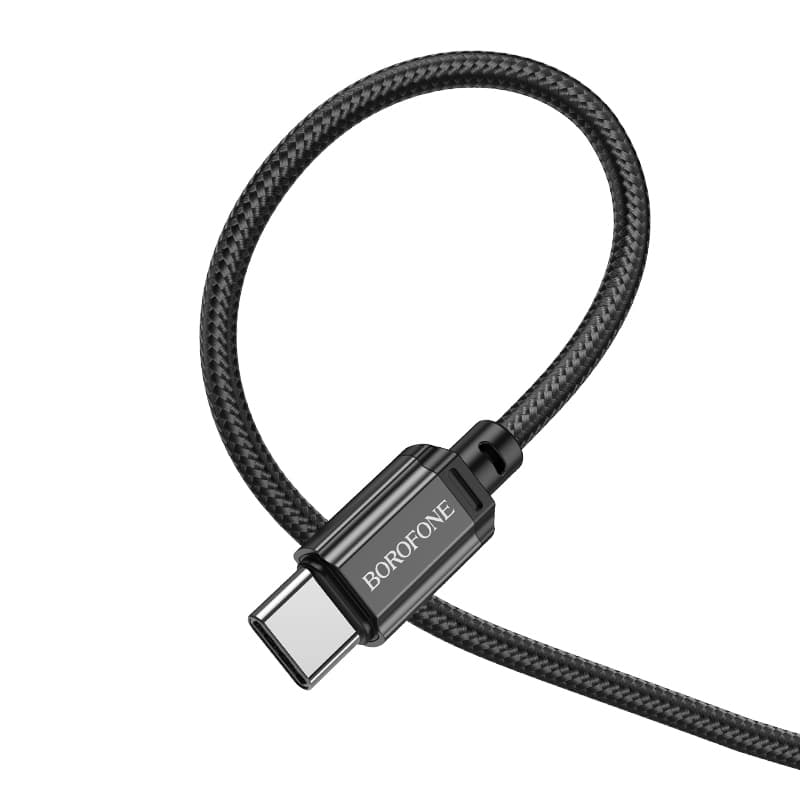 Kabel Borofone BX87 Sharp - USB na typ C - 3A 1 metr černý - náhled 3