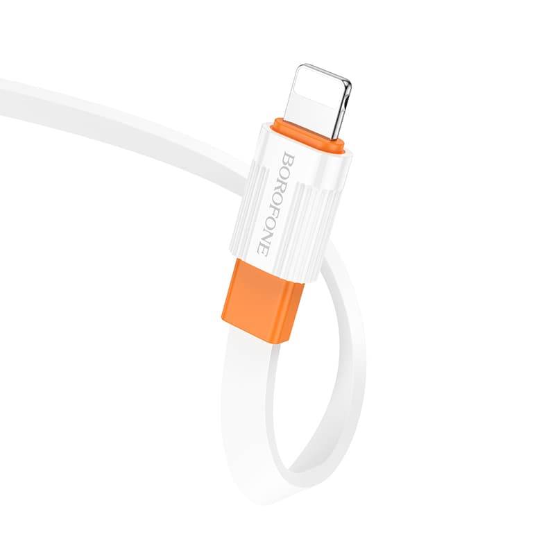 Borofone kabel BX89 Union - typ C na Lightning - PD 20W 1 metr bílo-oranžový - náhled 3