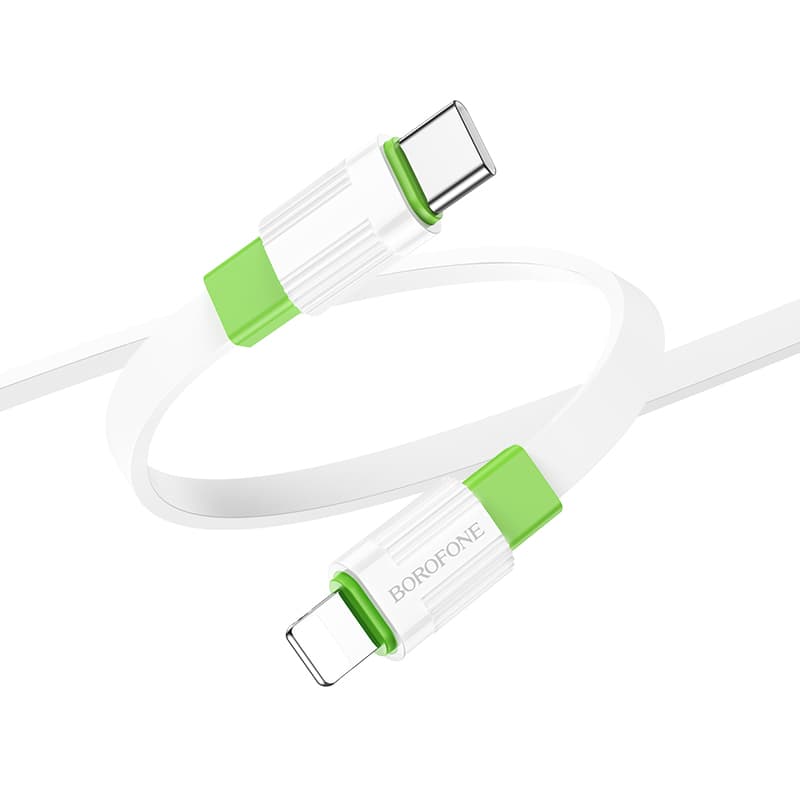 Borofone kabel BX89 Union - typ C na Lightning - PD 20W 1 metr bílo-zelený - náhled 3