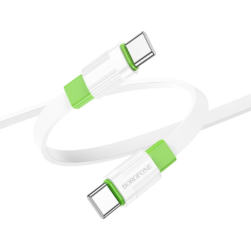 Borofone kabel BX89 Union - typ C na typ C - PD 60W 1 metr bílo-zelený - náhled 3