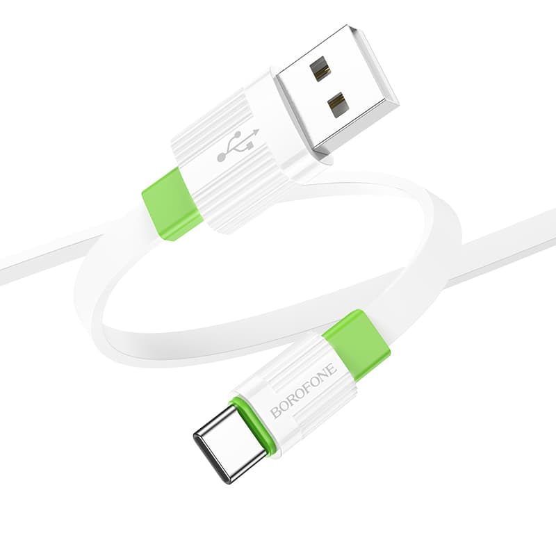 Borofone kabel BX89 Union - USB na typ C - 3A 1 metr bílo-zelený - náhled 3