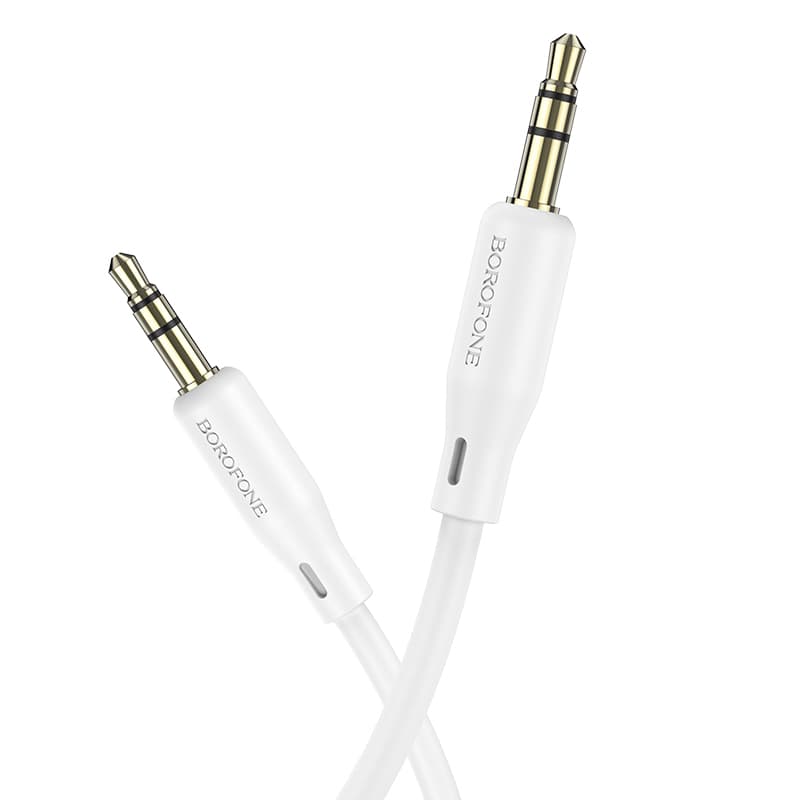 Audio kabel Borofone BL18 jack 3,5 mm na jack 3,5 mm bílý - náhled 3