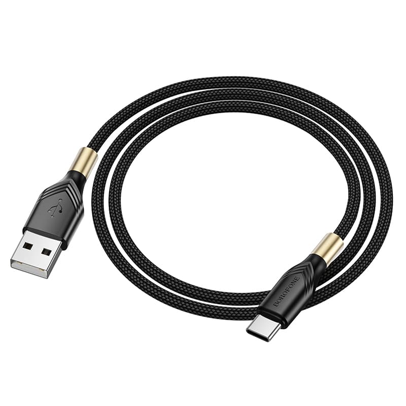 Kabel Borofone BX92 Advantage - USB na typ C - 3A 1 metr černý - náhled 3