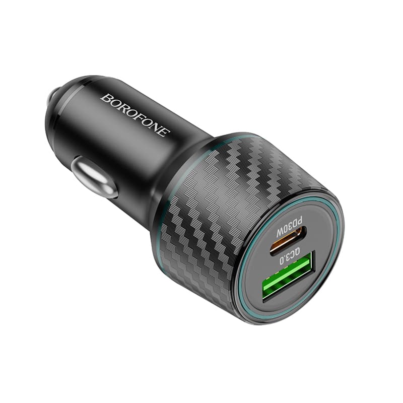 Adaptér do auta Borofone BZ21 s funkcí rychlonabíjení Dual 48W černá - náhled 3