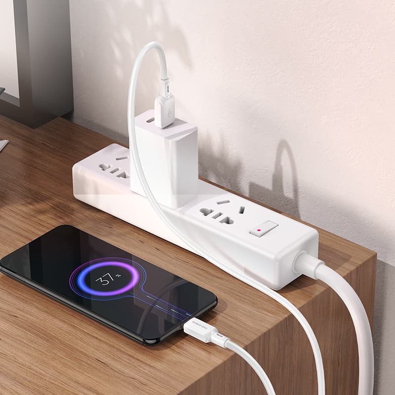 Borofone kabel BX94 Crystal color - USB na Micro USB - 2,4A 1 metr bílý - náhled 3